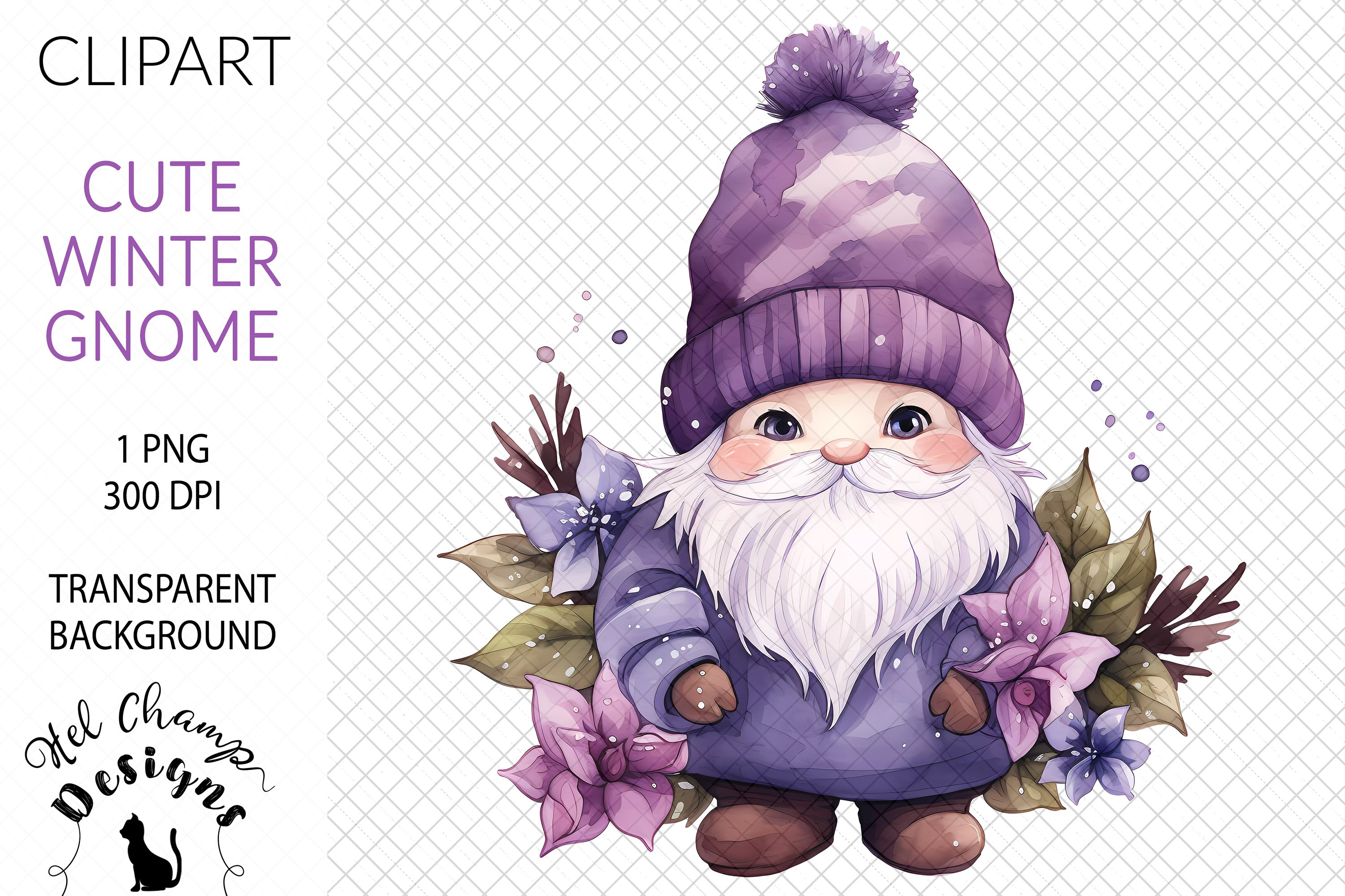 purple winter cliparts