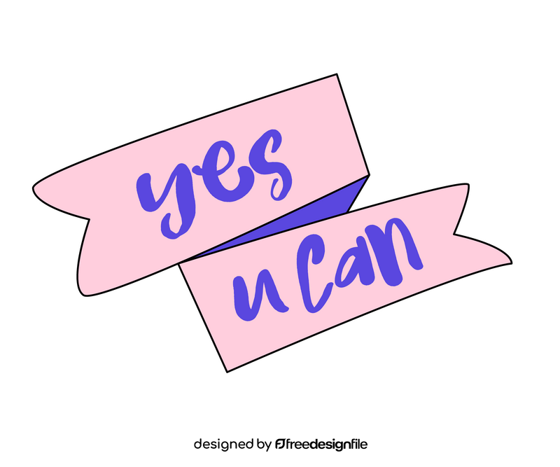 Yes You Can motivational quotes clipart free download