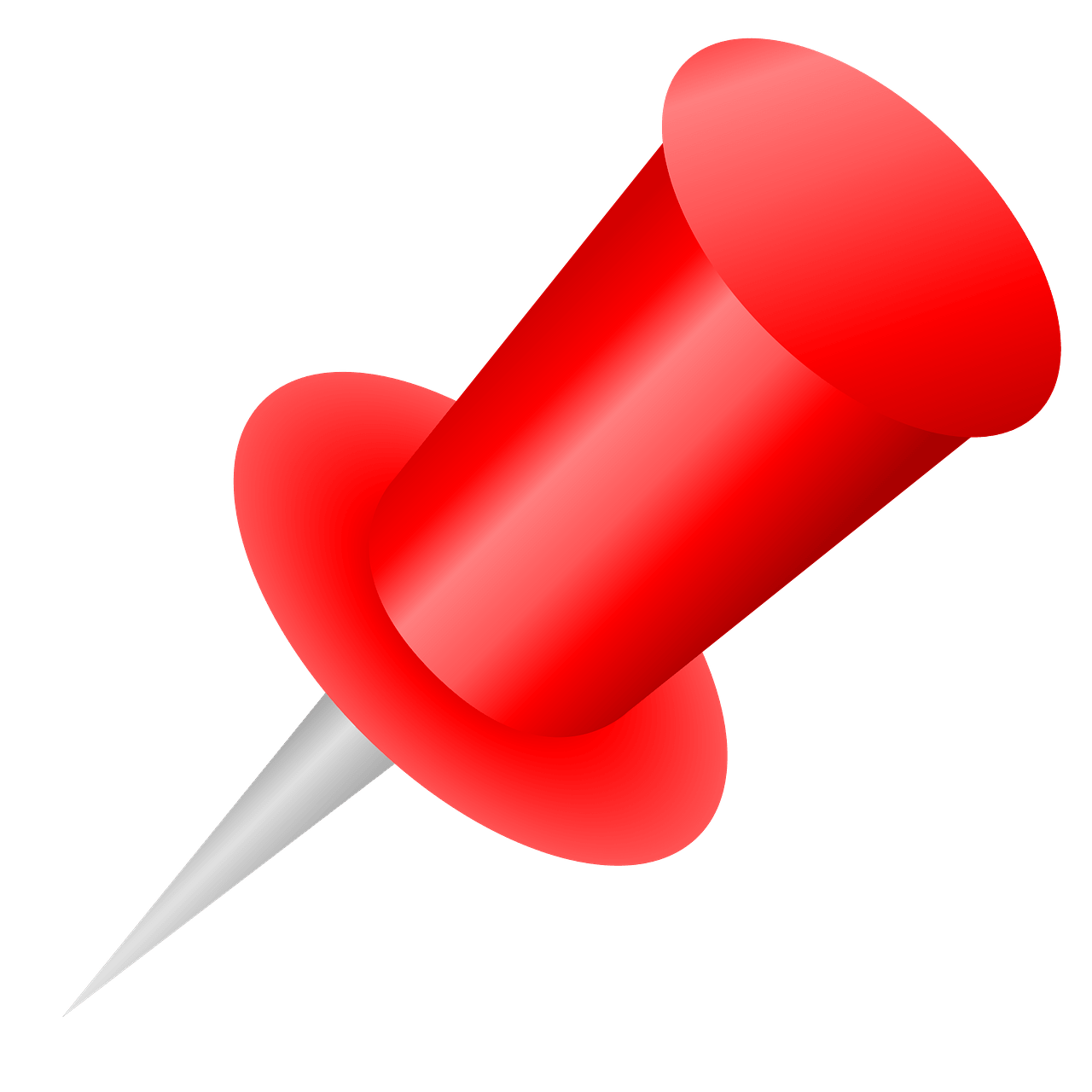 Red Push Pin - Free vector clipart images on clipart library.com