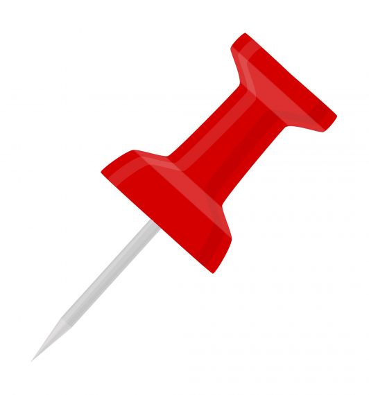 Red Thumbtack Push Pin Clipart PNG Transparent | OnlyGFX.com