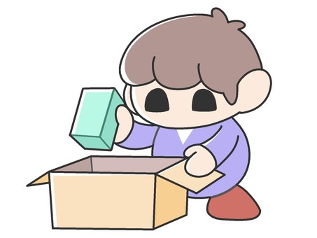 Free Vectors | Box (put in / out) _mini character