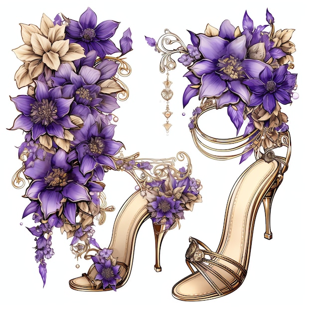 queen shoes cliparts