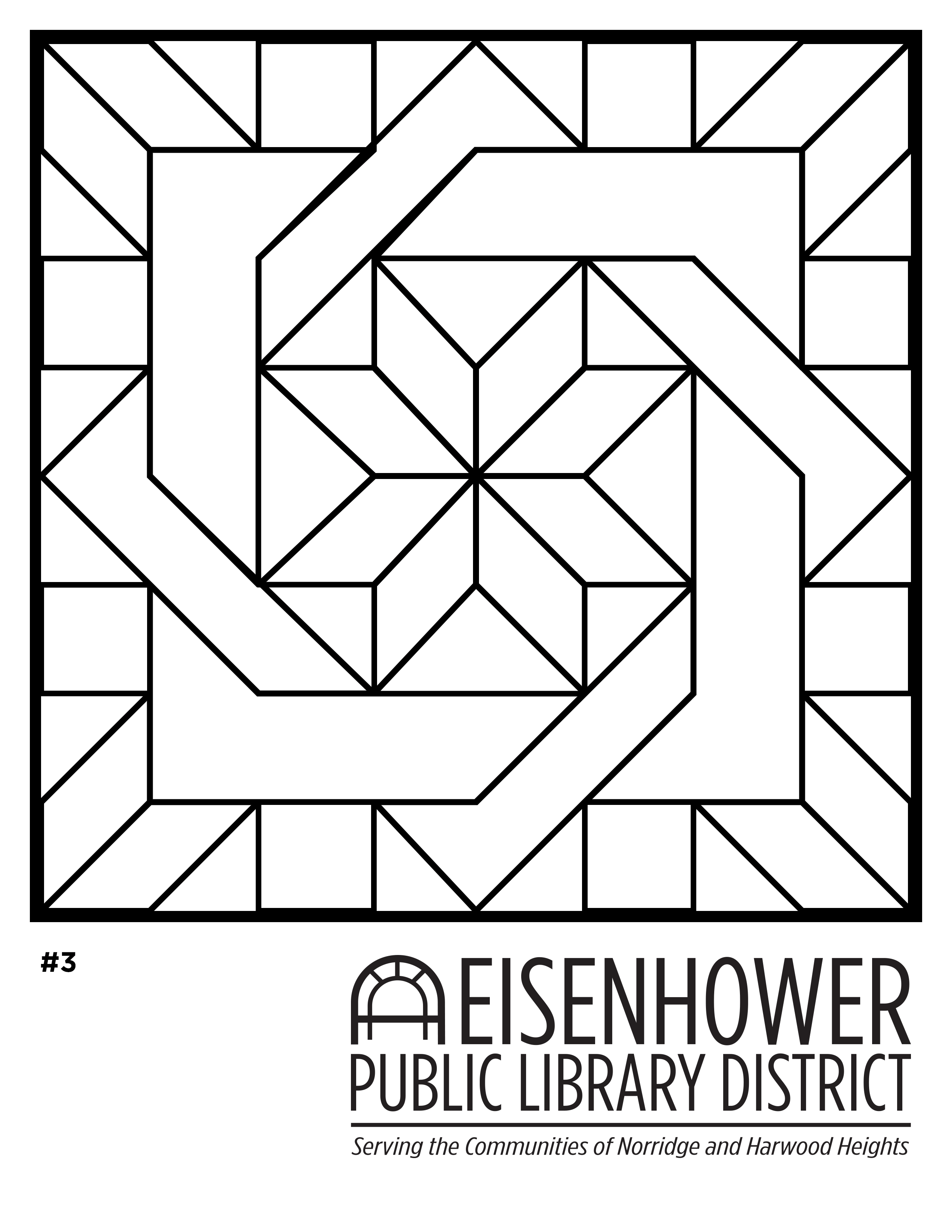 Quilt Square Coloring Pages - Eisenhower Public Library