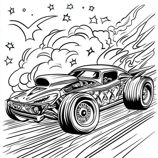 race car coloring page