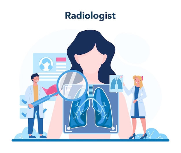 Premium Vector | Radiologist concept illustration in cartoon style