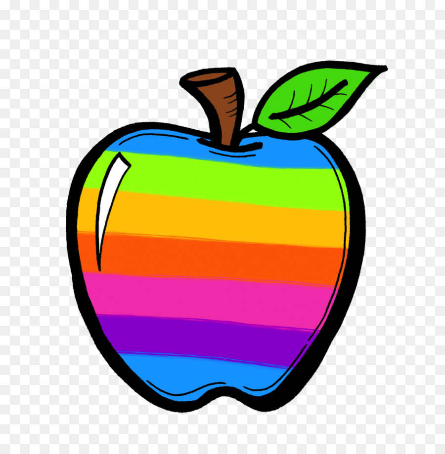 rainbow apple cliparts