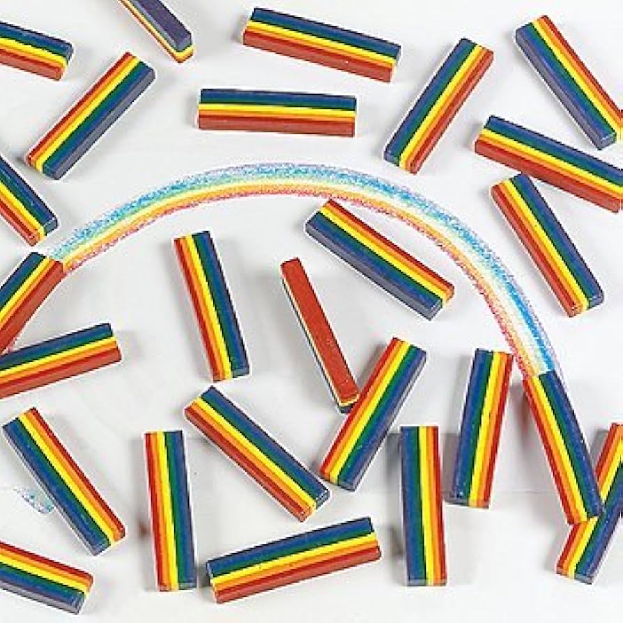 Amazon.com: Rainbow Crayons each Crayon has 6 Colors (bulk set of ...