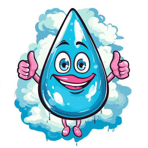High-Impact Raindrop Caricature Clipart for Advertising – IMAGELLA