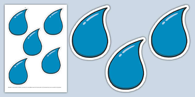 Raindrop Display Cut Outs (Lehrer gemacht) - Twinkl