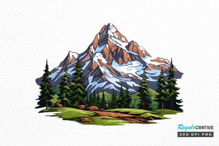 Mountain Range Clipart | Design Bundles
