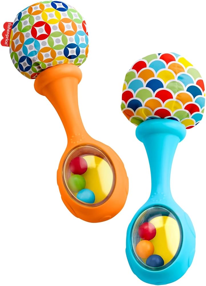 Amazon.com : Fisher-Price Newborn Toys Rattle n Rock Maracas, Set ...