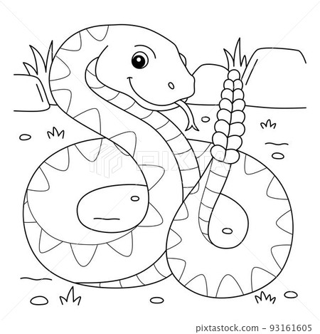 rattlesnake pictures to color