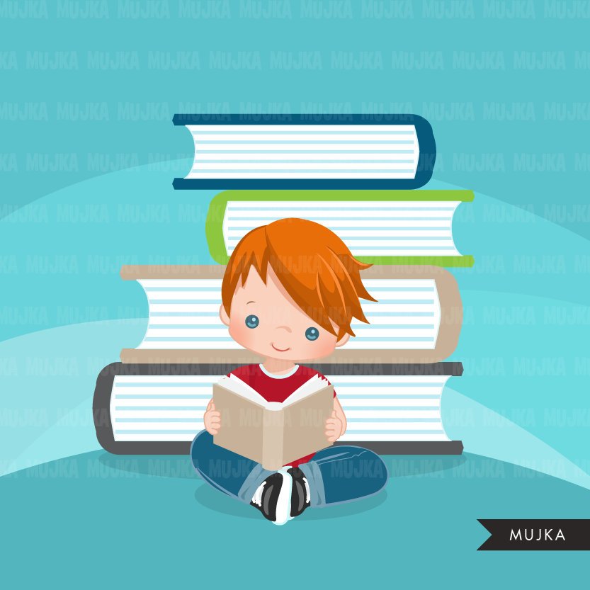 Reading clipart,Boy doing school work – MUJKA CLIPARTS