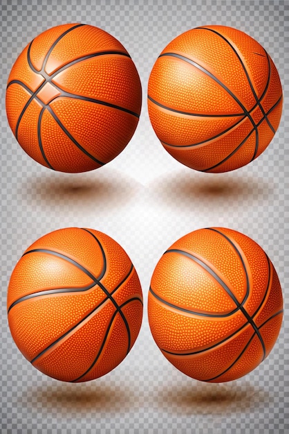 Set of realistic basketballs | Premium AI-generated image