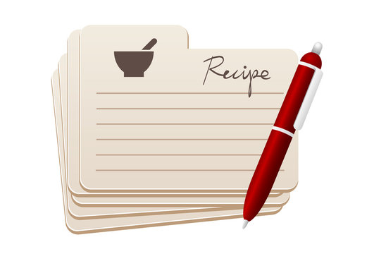 recipe card clipart