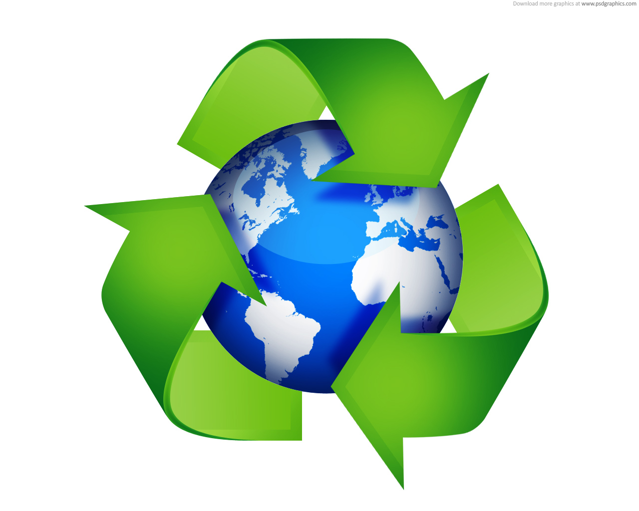 Green recycling symbols | PSDgraphics
