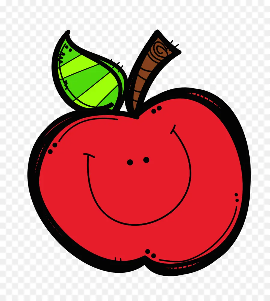 Red Apple - Smiling Red Apple Cartoon - CleanPNG / KissPNG