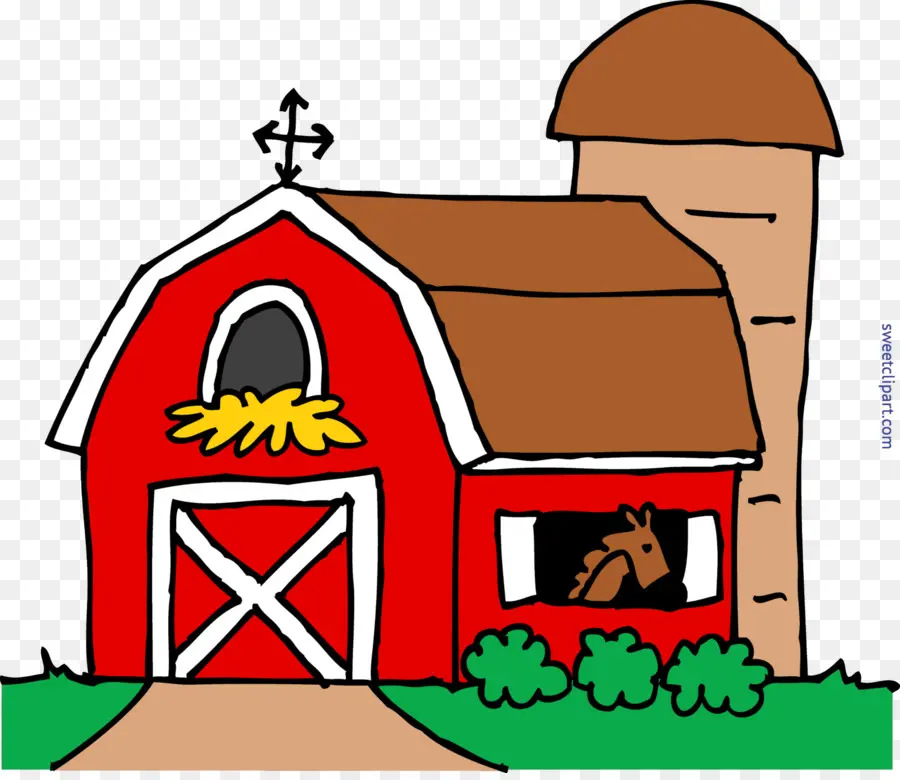 Barn - Red Barn with Silo - CleanPNG / KissPNG