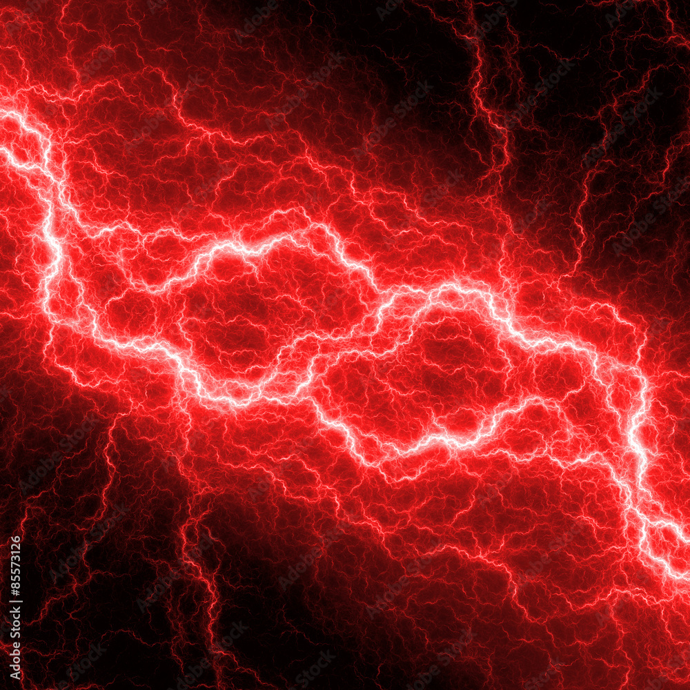 Fantasy red lightning, electrical background Stock-Illustration ...
