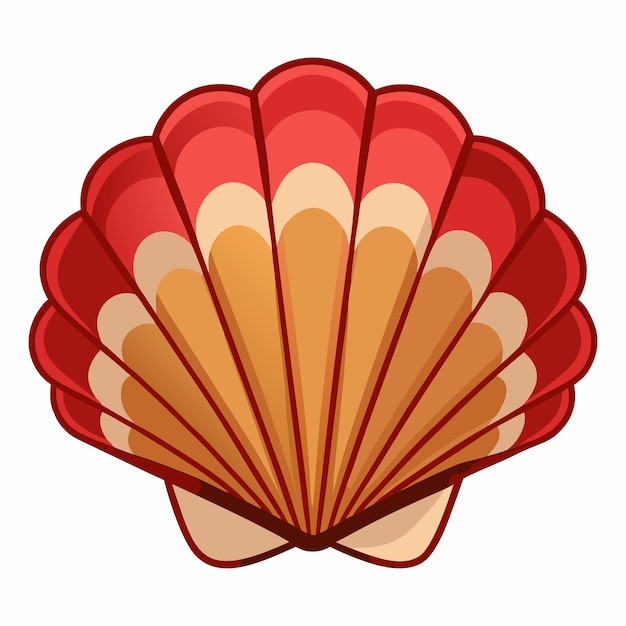 red scalloped cliparts