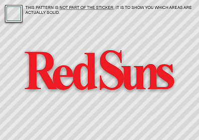 REDSUNS Sticker Decal Die Cut Red Suns Initial D Self Adhesive ...