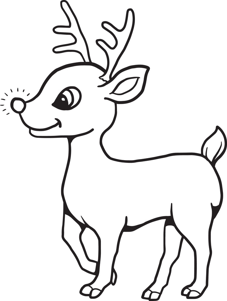 reindeer coloring page