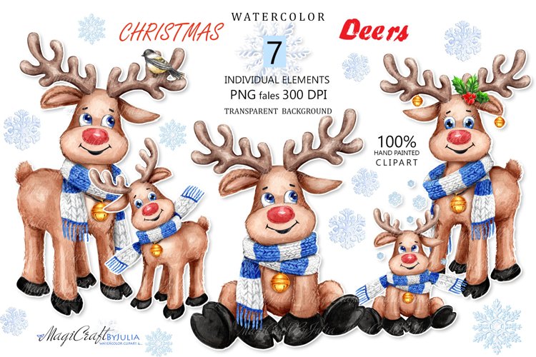 reindeer family cliparts