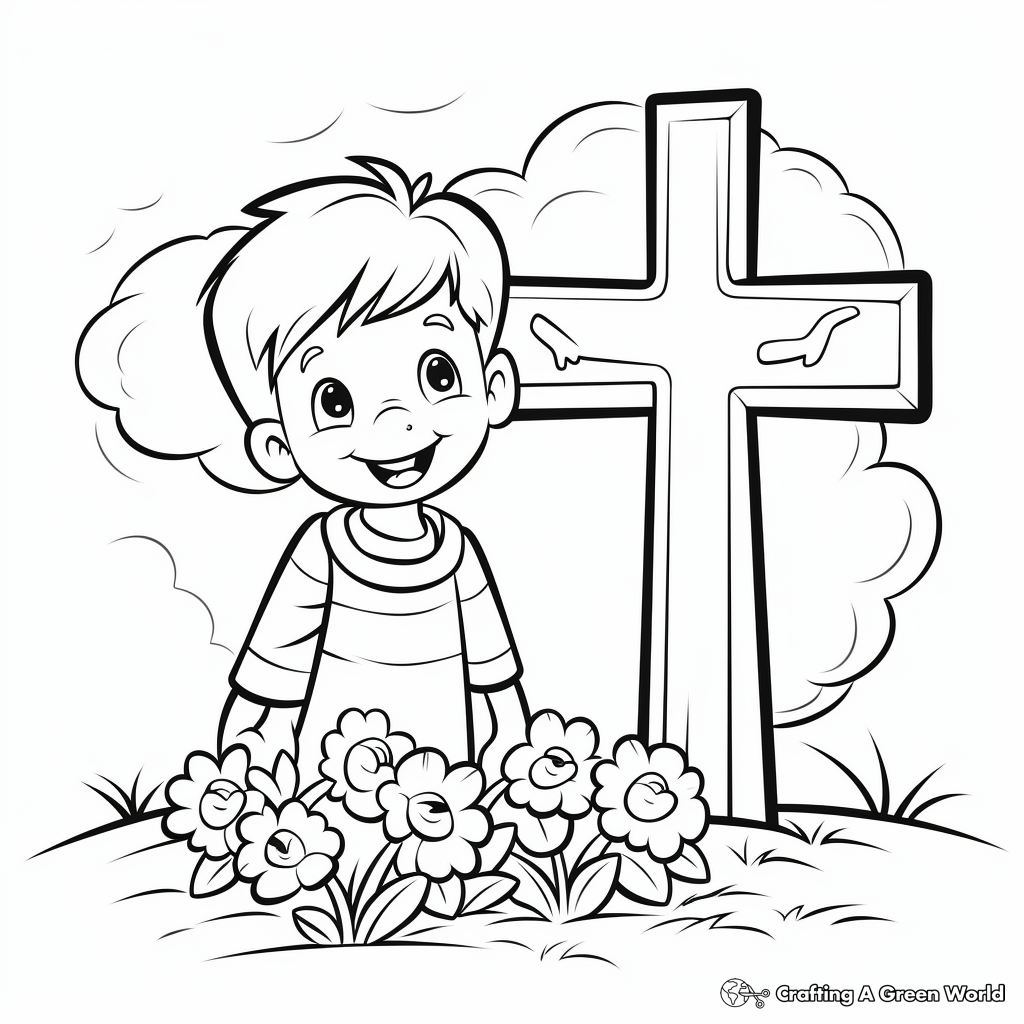 religious easter coloring pages kids