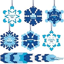 Amazon.com: Beeveer 36 Pieces Christmas Religious Snowflake Craft ...