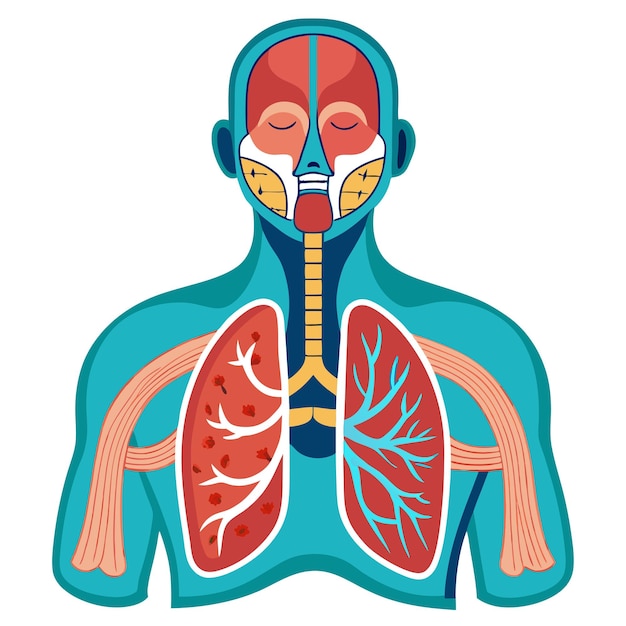 Human respiratory system clipart vector art and illustration ...