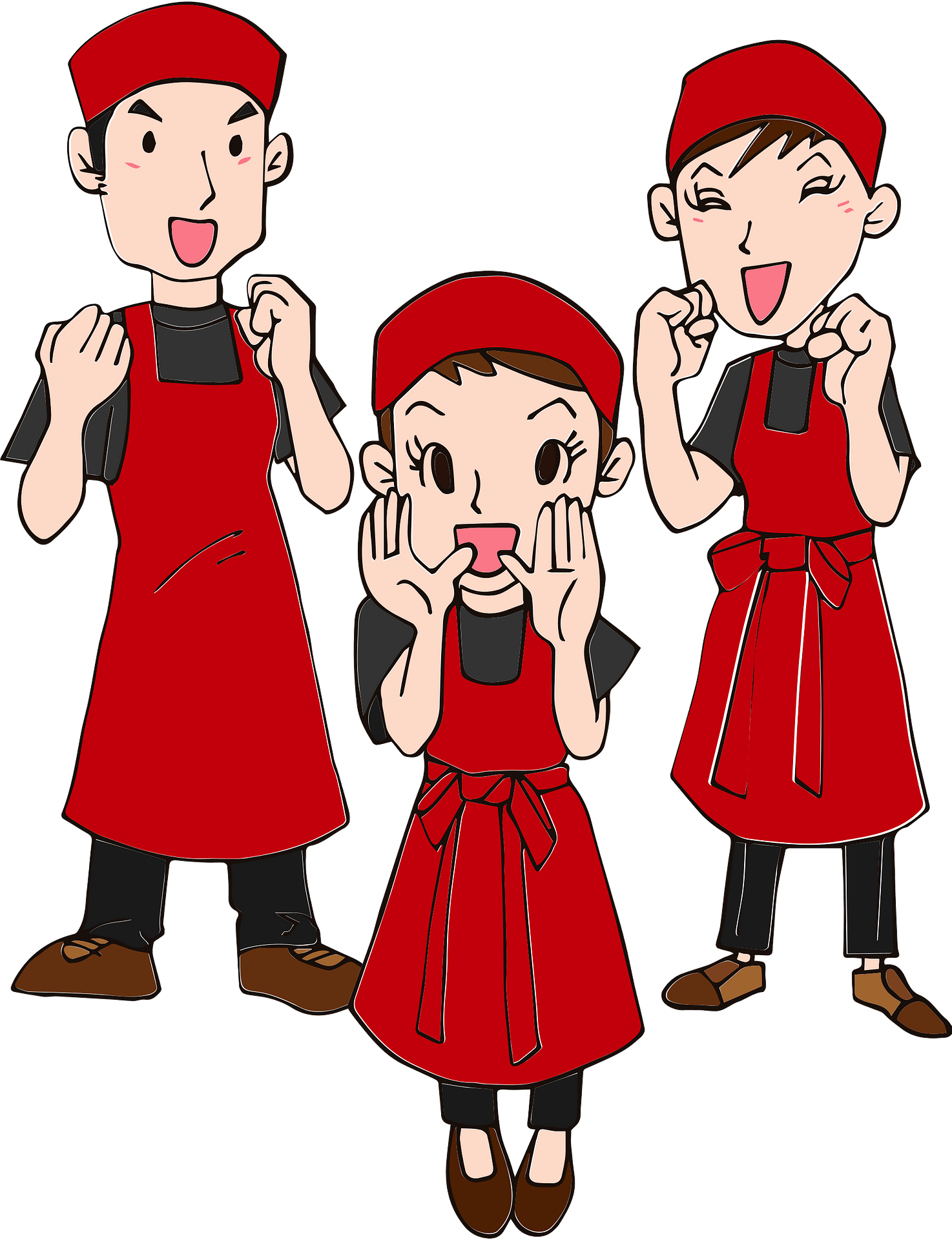 restaurant staff cliparts