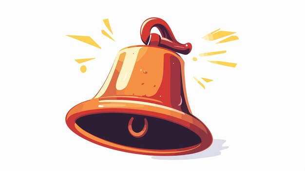 Colorful Retro Cartoon Bell Illustration for Graphic Design ...