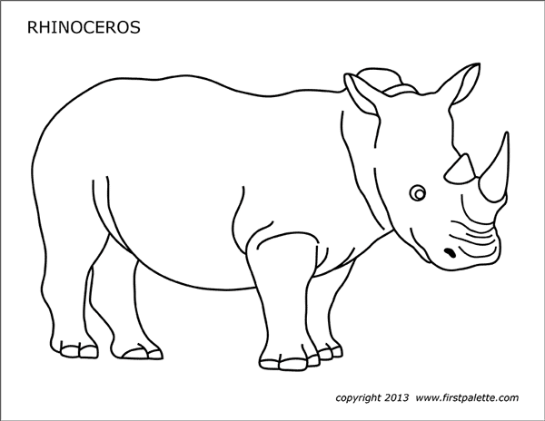 rhinoceros coloring page