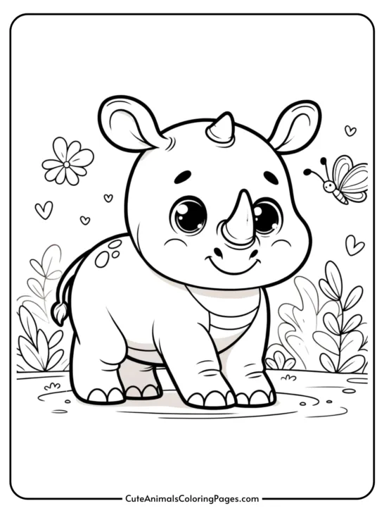 rhinoceros coloring page
