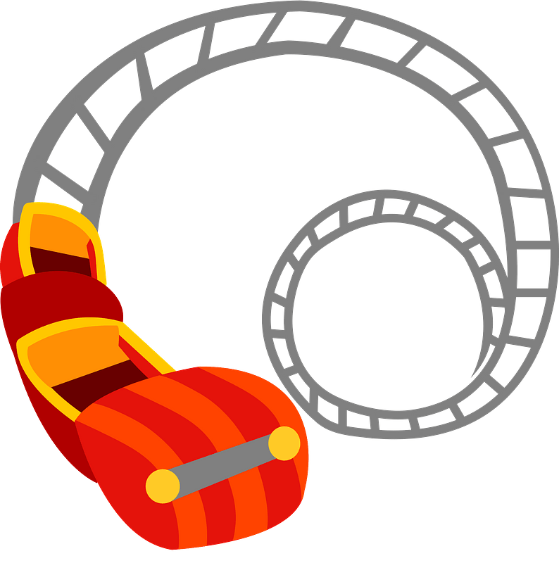 Roller Coaster Amusement Ride - Free vector clipart images on ...