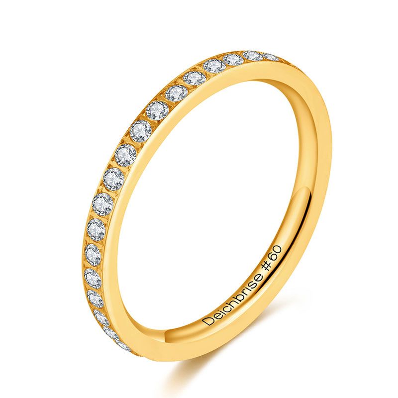 Ring Bling Bling (weiss) aus Edelstahl (Stapelring)