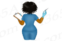 Black Nurse Clipart RN Clipart PNG By I 365 Art | TheHungryJPEG