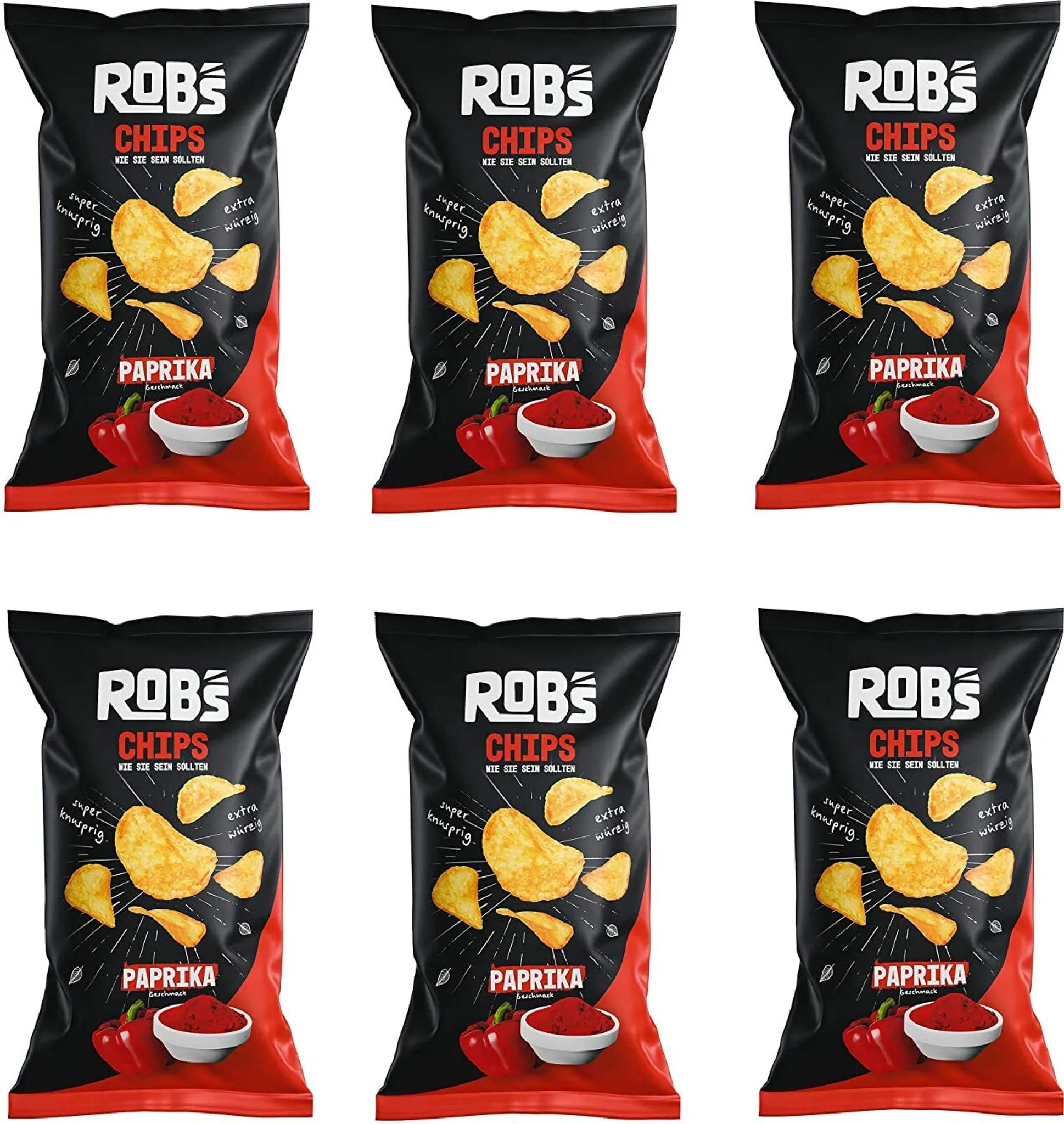 ROBS CHIPS Originals Kartoffelchips WIE SIE SEIN SOLLTEN 6x 120g
