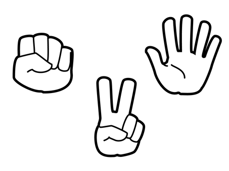 rock paper scissors clipart