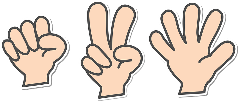 rock paper scissors clipart