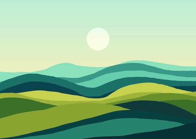 rolling mountains cliparts