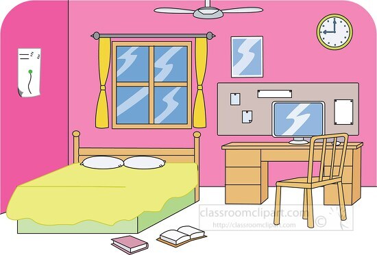 Home and Household Clipart-girls bedroom