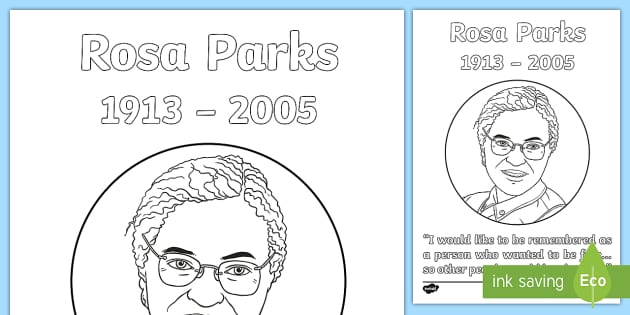rosa parks coloring sheet