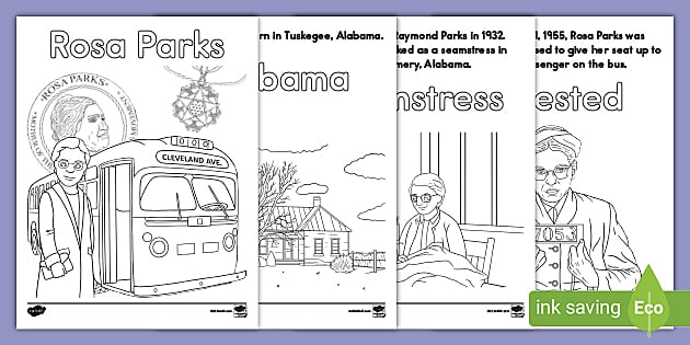 rosa parks coloring sheet