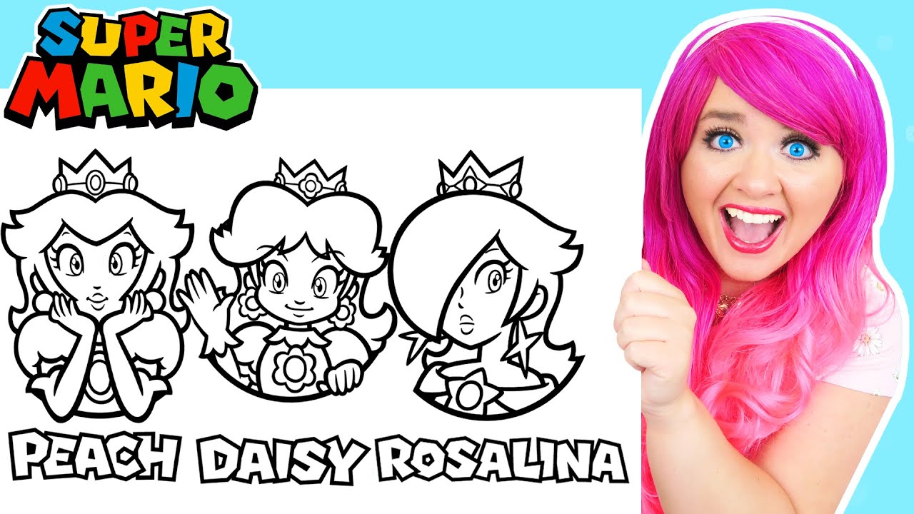 rosalina peach and daisy coloring pages