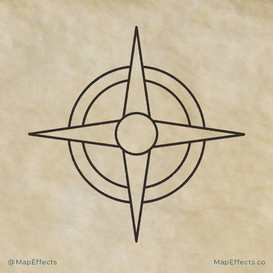 rose compass drawing