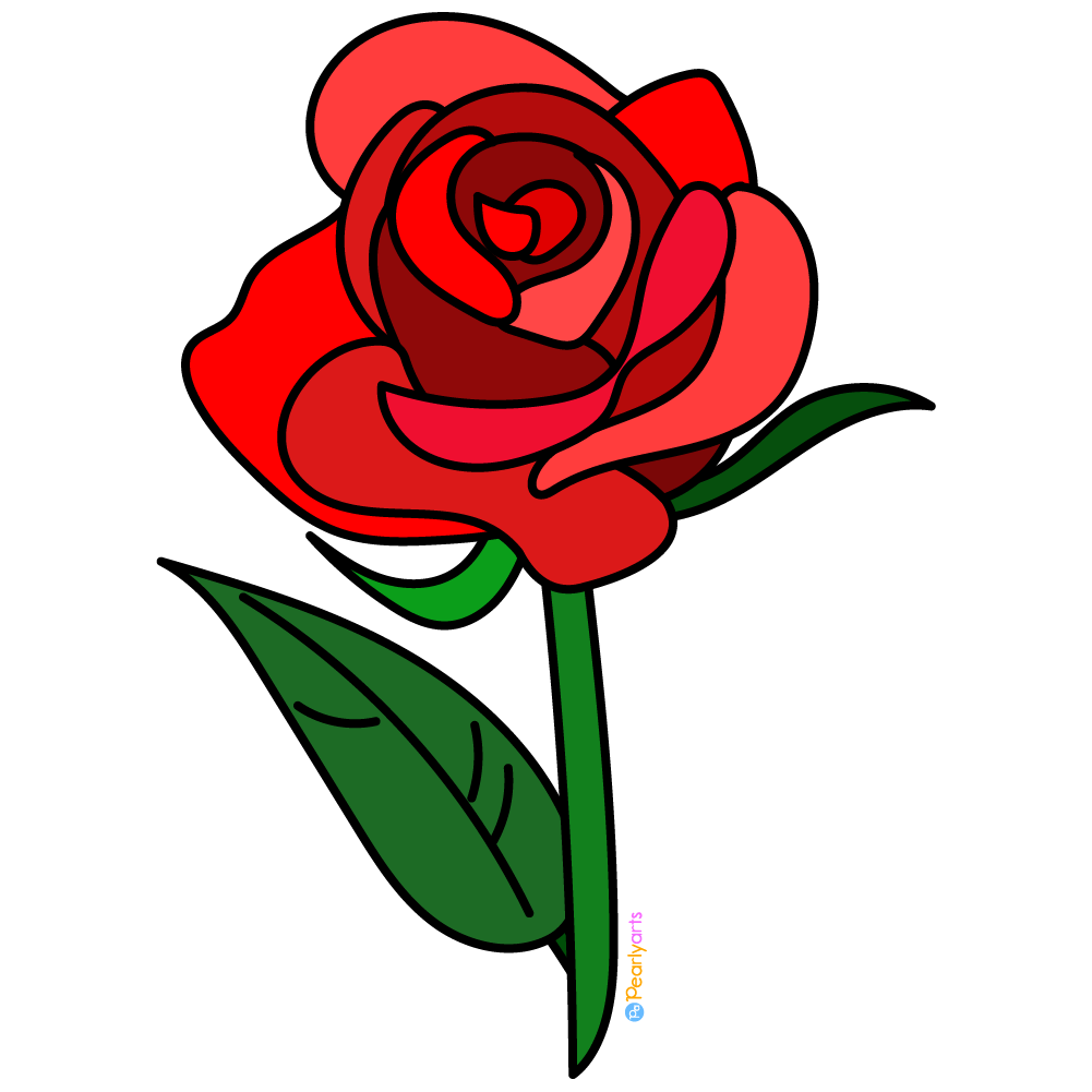 FREE Red Rose Clipart (Royalty-free) | Pearly Arts