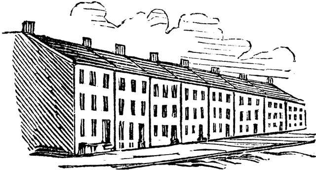 row of houses clipart
