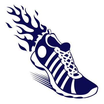 running shoes clipart