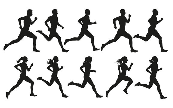 Runner Silhouette-Bilder: Stock-Fotos &amp; -Videos. | Adobe Stock